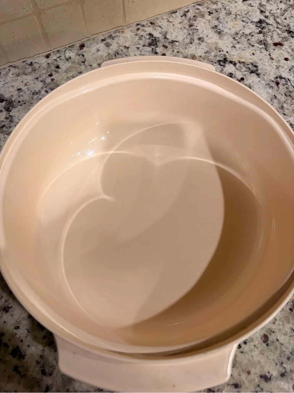 Tupperware Cream Party Serving Platter - Smooth Plastic Finish